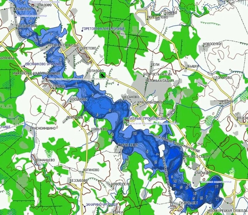 Рыбалка в подмосковье карты водоемов Карта глубин водоемов московской области для рыбалки 58 фото