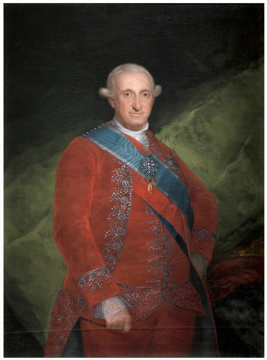 Ф. Гойя. Портрет Карла IV. Около 1789 года. Прадо. Источник: https://www.museodelprado.es/coleccion/obra-de-arte/carlos-iv/0e6d9fa5-4ebb-40d1-86ee-f9291365a033