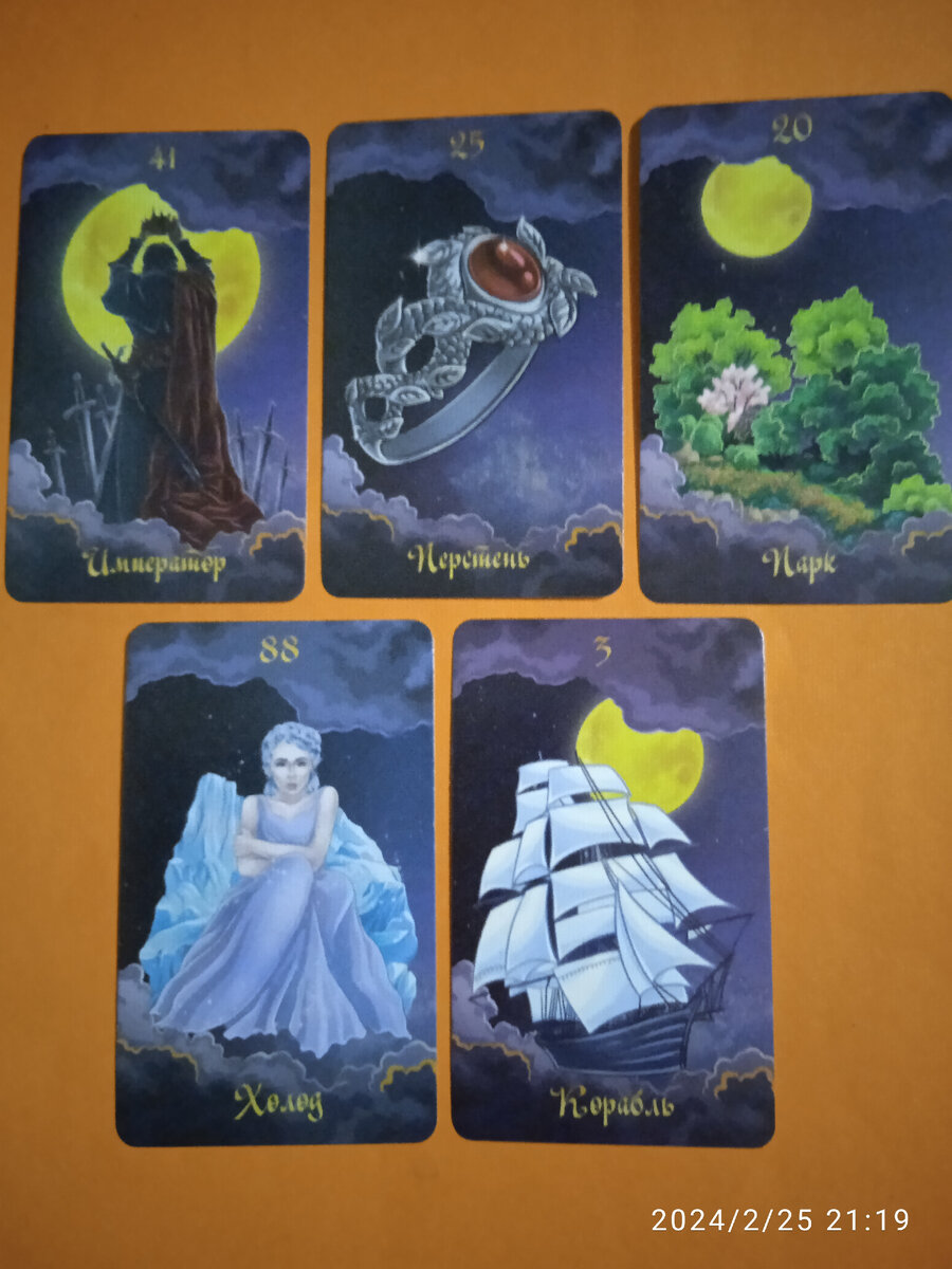 Расклад Таро "Поведение загаданного человека". Фото автора. 