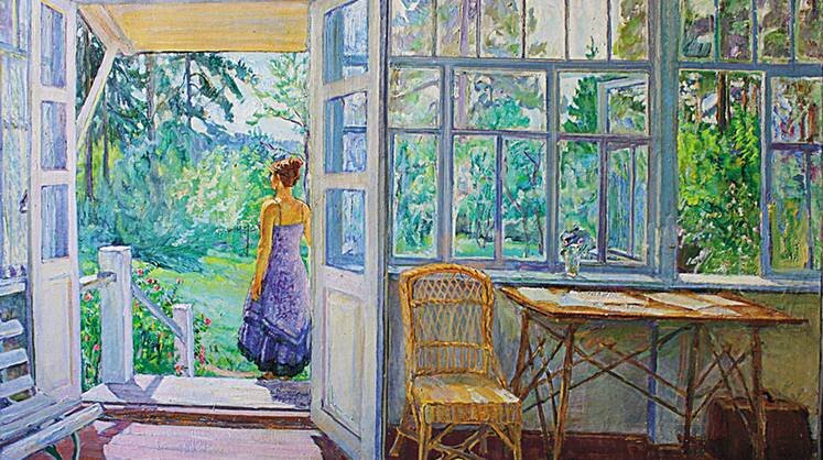    PR-АГЕНТСТВО «БЕДУШ & МАРЕННИКОВА» Картина Дмитрия Нечитайло «Людушка ждет гостей. На даче Асановых», 1984