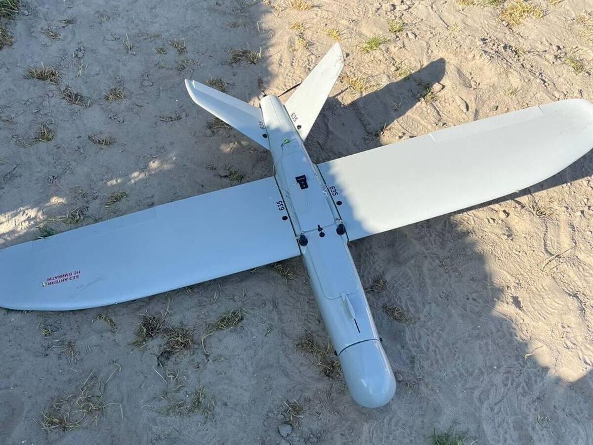    Дрон ВСУ, сбитый в Суджанском районе Курской области© Фото : Роман Старовойт / Telegram