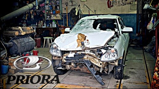 Priora ДТП.Body repair after an accident.