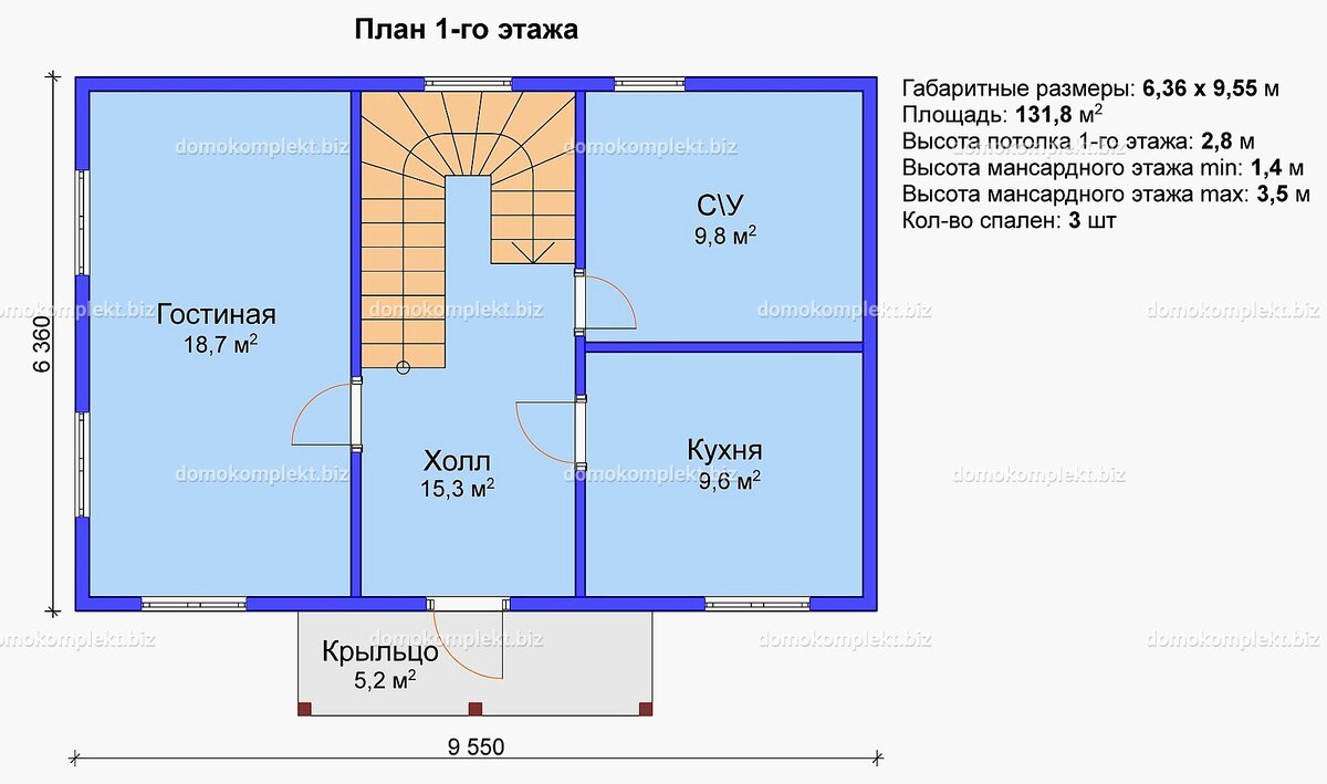 Простой и уютный дом по проекту 