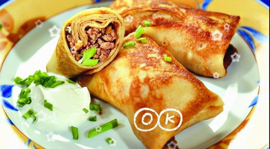 блинчики с мясом