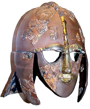 Реконструкция шлема из Саттон-Ху (Англия). Источник изображения:  www.earlybritishkingdoms.com