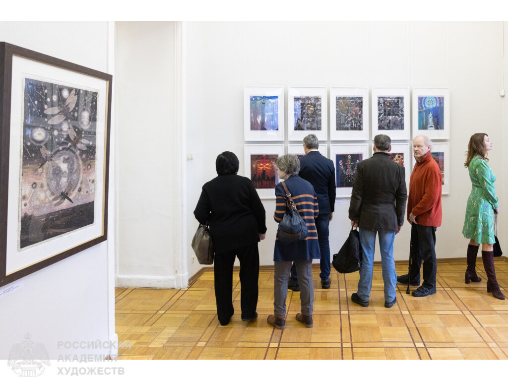 Выставка произведений Дмитрия Санджиева в залах Российской академии художеств (Москва, Пречистенка, 21). Фото: Виктор Берёзкин, пресс-служба РАХ