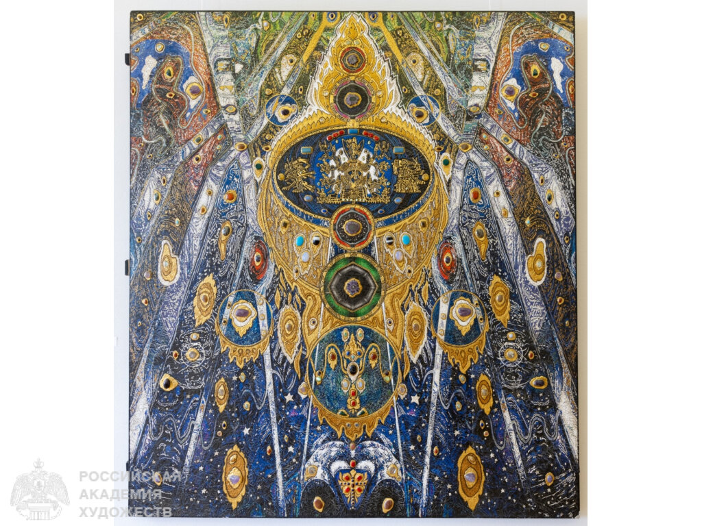 Произведения Дмитрия Санджиева в залах Российской академии художеств (Москва, Пречистенка, 21). Фото: Виктор Берёзкин, пресс-служба РАХ