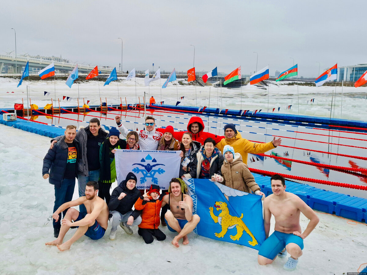 Девять спортсменов Псковской области стали призёрами Кубка России по зимнему плаванию. Фото: Федерация зимнего плавания Псковской области