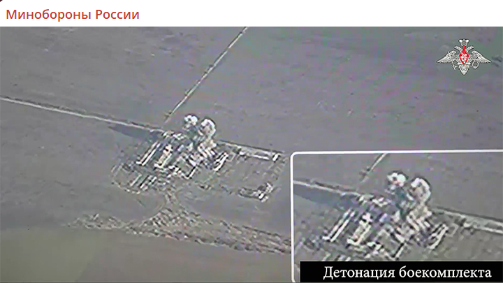 УНИЧТОЖЕНИЕ АМЕРИКАНСКОЙ СИСТЕМЫ ПРОТИВОВОЗДУШНОЙ ОБОРОНЫ. СКРИНШОТ ТГ-КАНАЛА МИНОБОРОНЫ