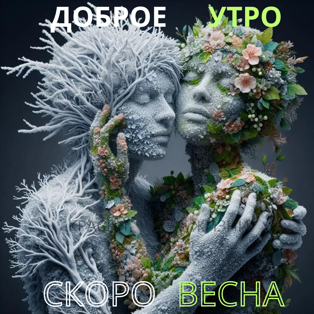 Открытка "Доброе утро.Скоро весна"