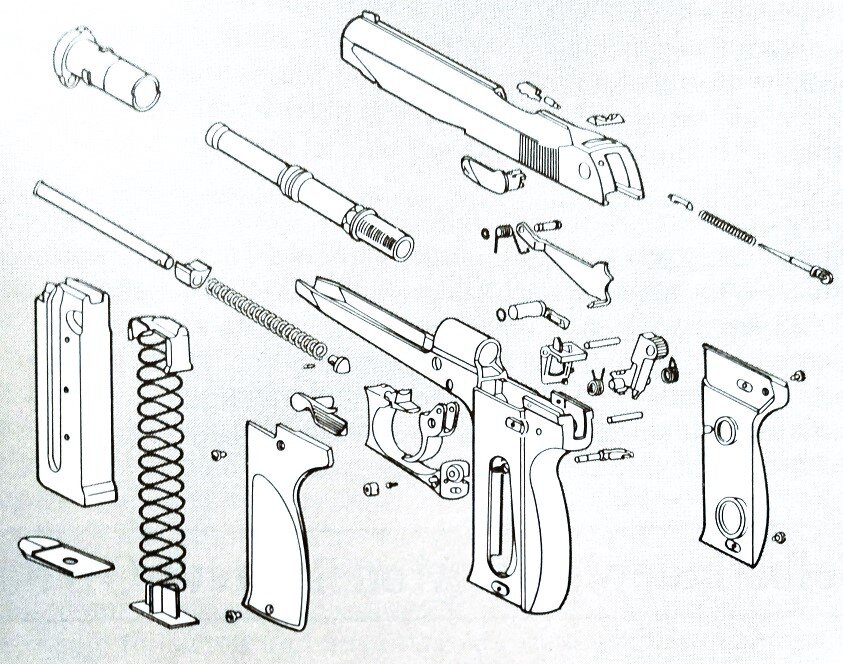 Взрыв-схема пистолета.