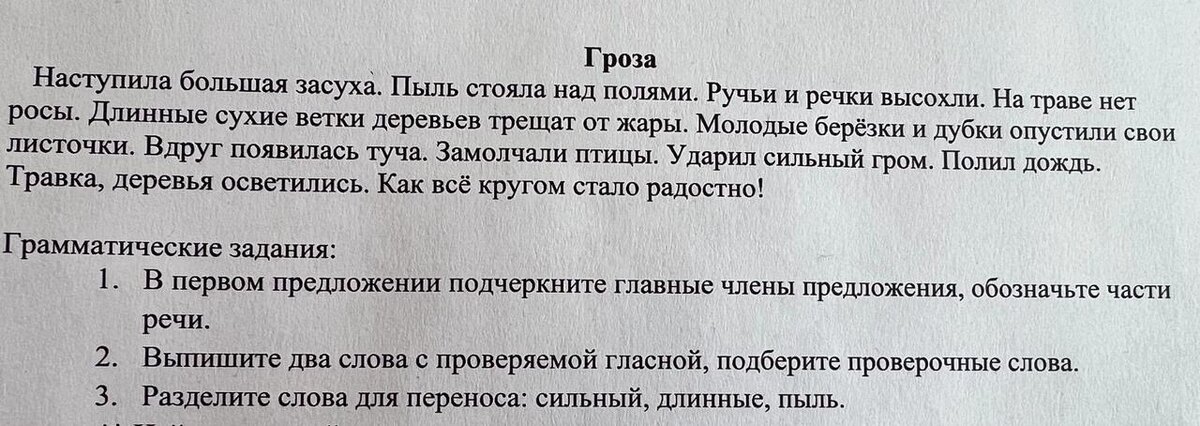 Вот такой диктант писали второклашки во вторник