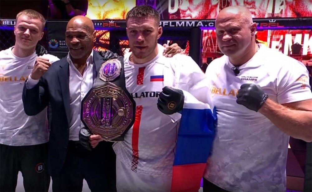 Бывший обладатель титула Bellator в полутяжелом весе, Вадим Немков, успешно дебютировал в тяжелой весовой категории, одержав досрочную победу над экс-чемпионом PFL, Бруно Каппелоззой, на совместном мероприятии Bellator и PFL в Эр-Рияде.