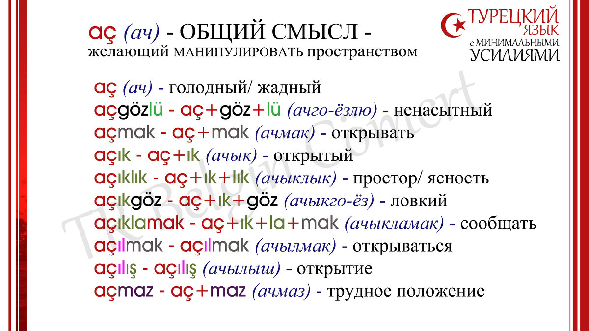 Турецкий язык. Как приобрести словарный запас... | TR Belgin Cömert | Дзен