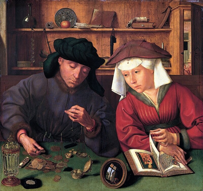  К. Массейс. «Меняла с женой». 1514 г.