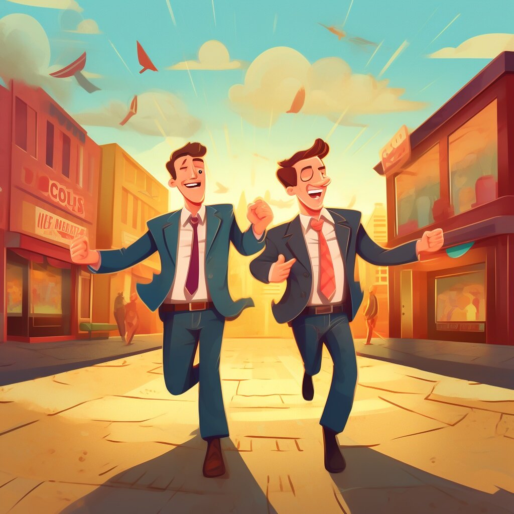 Друзья ведут бизнес) Так видит искусственный интеллект!