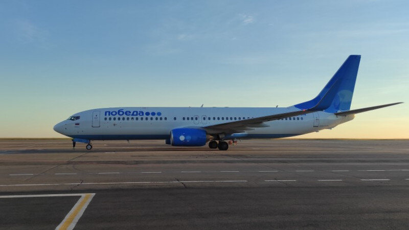     Самолет авиакомпании "Победа". airaltay.ru