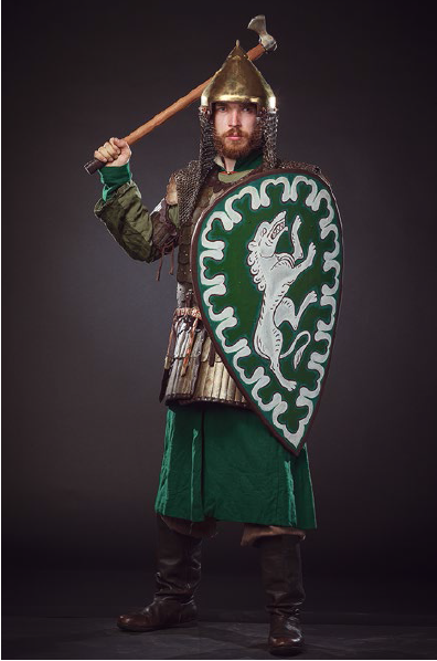 Русский воин XIV в. Современная реконструкция. Из собрания Государственного музея-заповедника «Куликово поле»