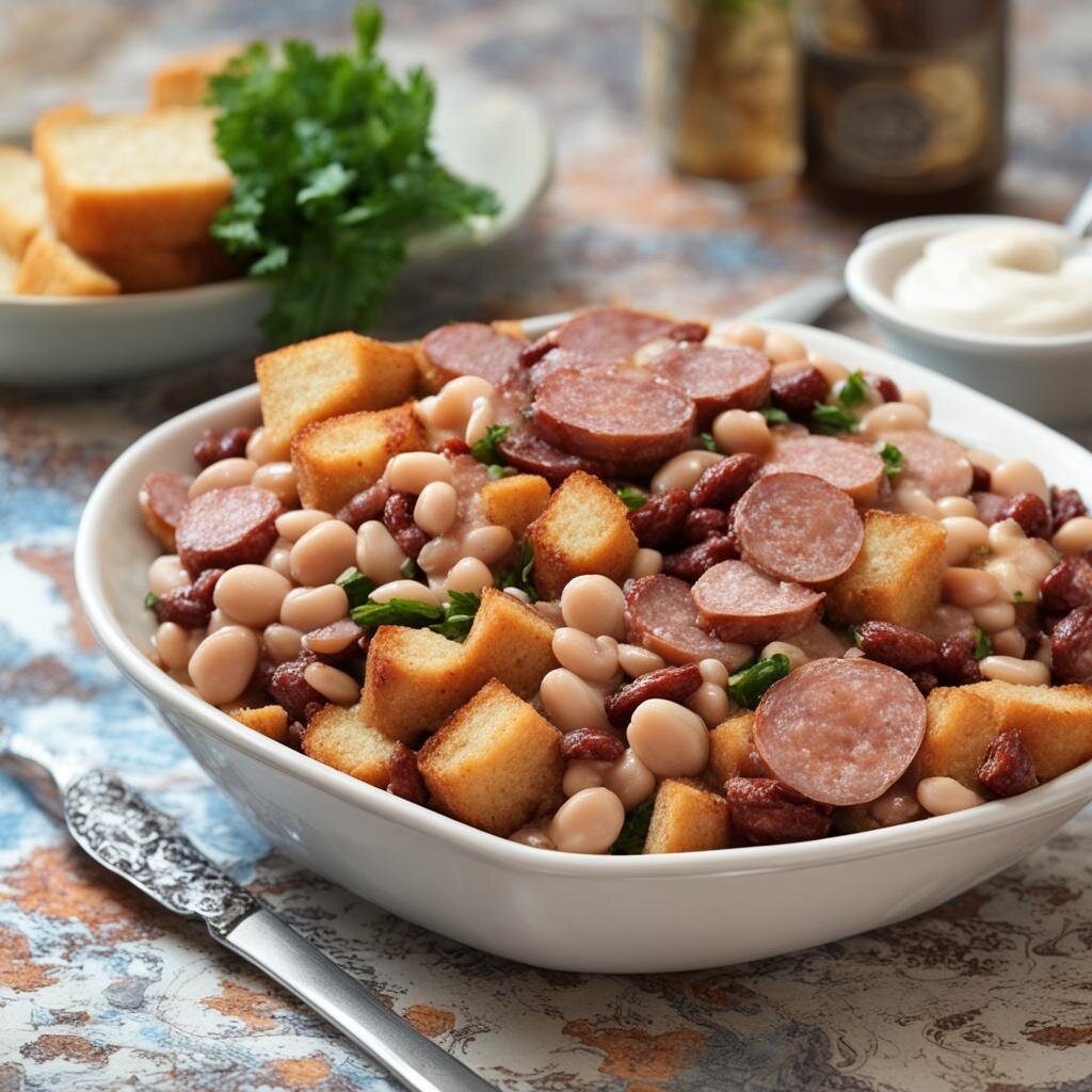 Салат с сервелатом и фасолью и сухариками. Красная фасоль колбаса сухарики. Салат с сухариками и фасолью и копченой колбасой. Сыр фасоль сухарики колбаса салат. Салат кириешки фасоль кукуруза чеснок.