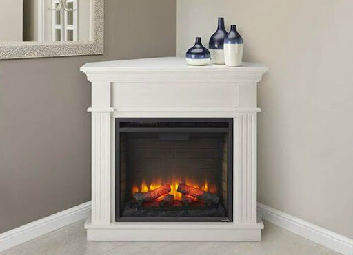 Угловой электрокамин