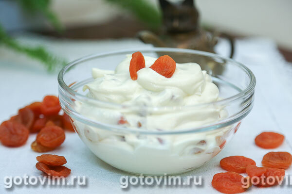 Домашняя творожная масса с курагой