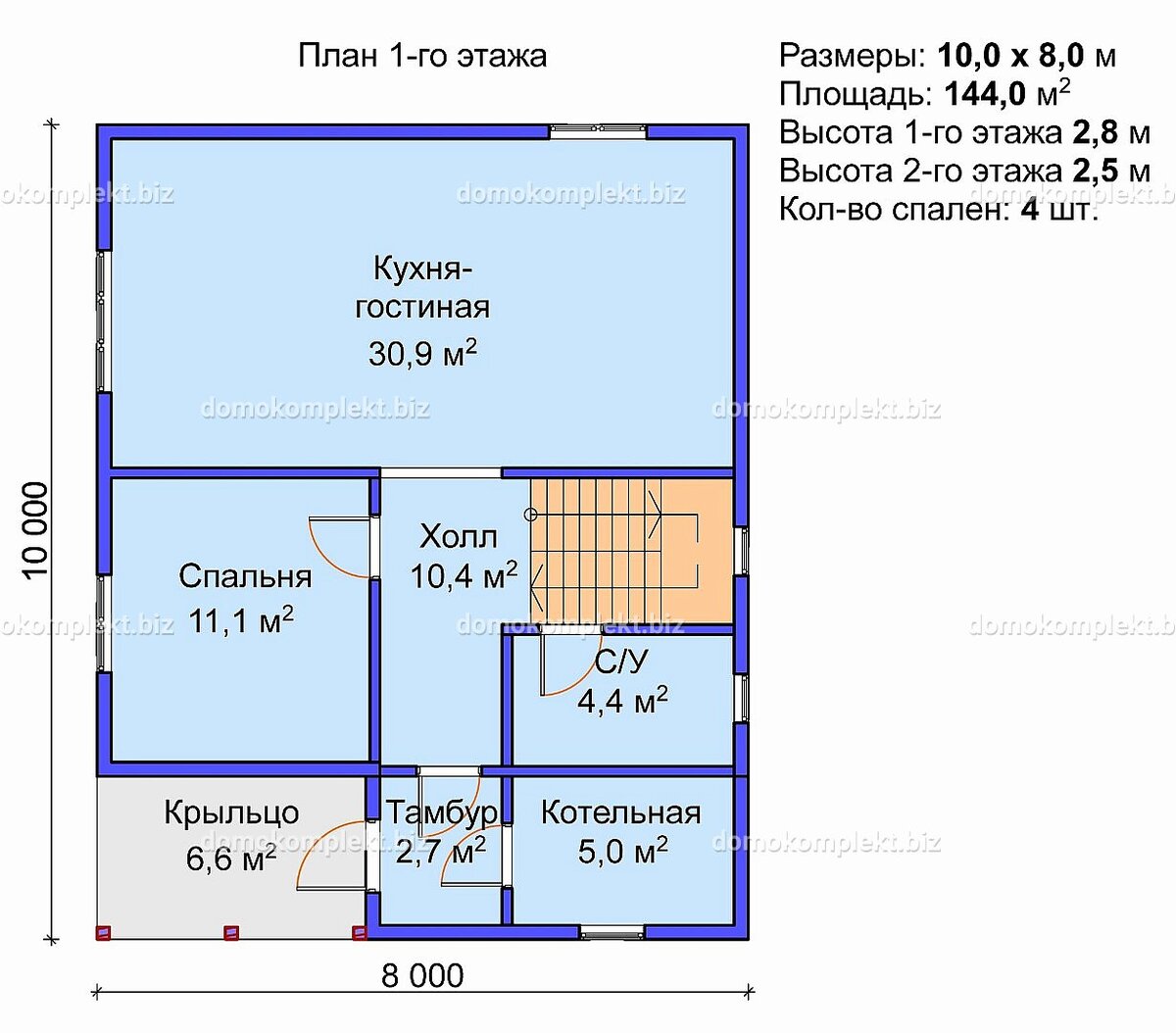 Планировка 1-го этажа