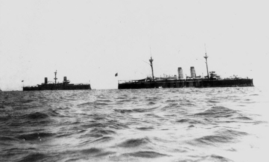 Два испанских крейсера на стоянке на Сент-Винсенте, 1898 год
