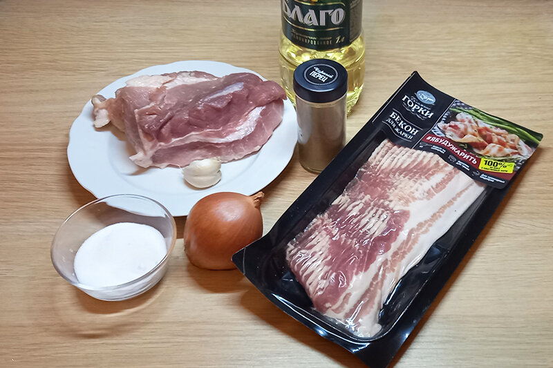 Необходимые продукты для приготовления рулетиков