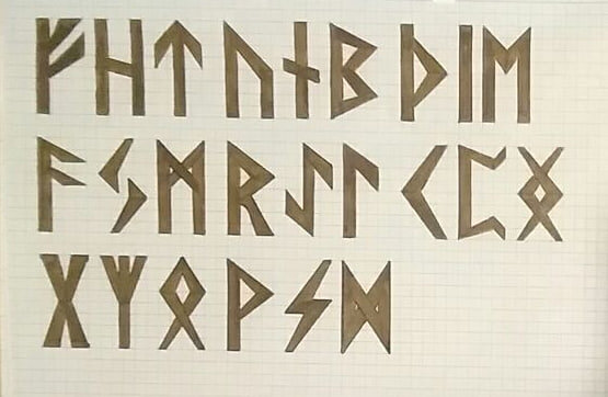 Футарк записанный Триадами (сама рисовала)