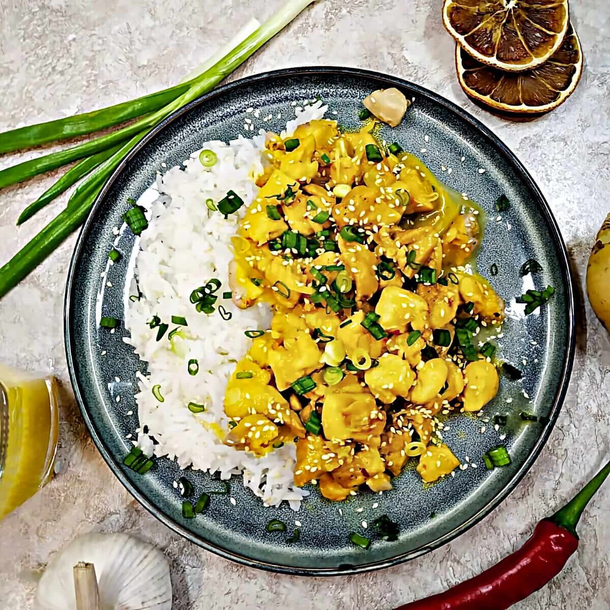 Жгучая курица в апельсиновом соусе