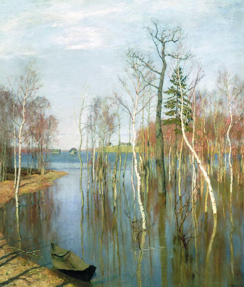 Исаак Левитан "Весна - большая вода", 1897 год