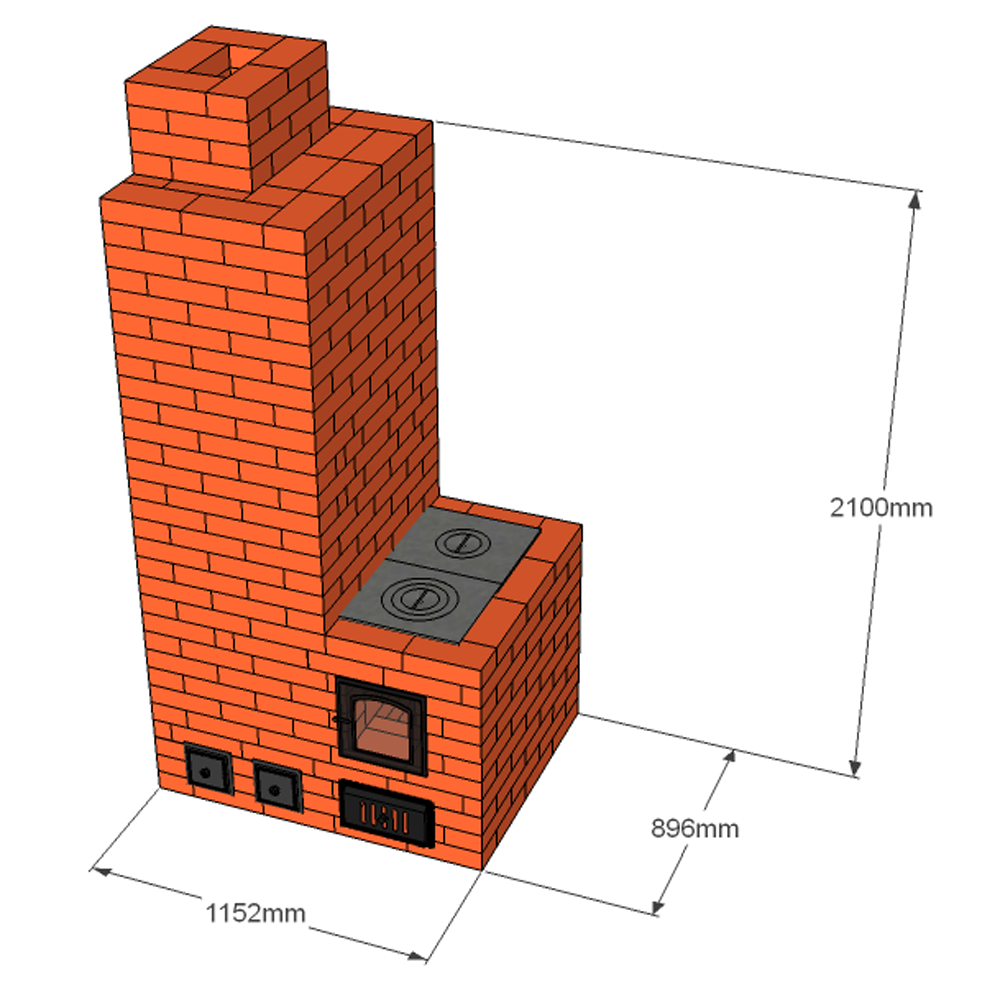 Отопительно-варочная печь.
