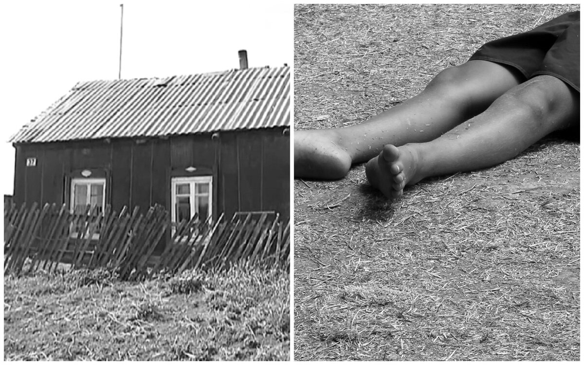 Слева дом, во дворе которого обнаружили тело 5-летнего мальчика