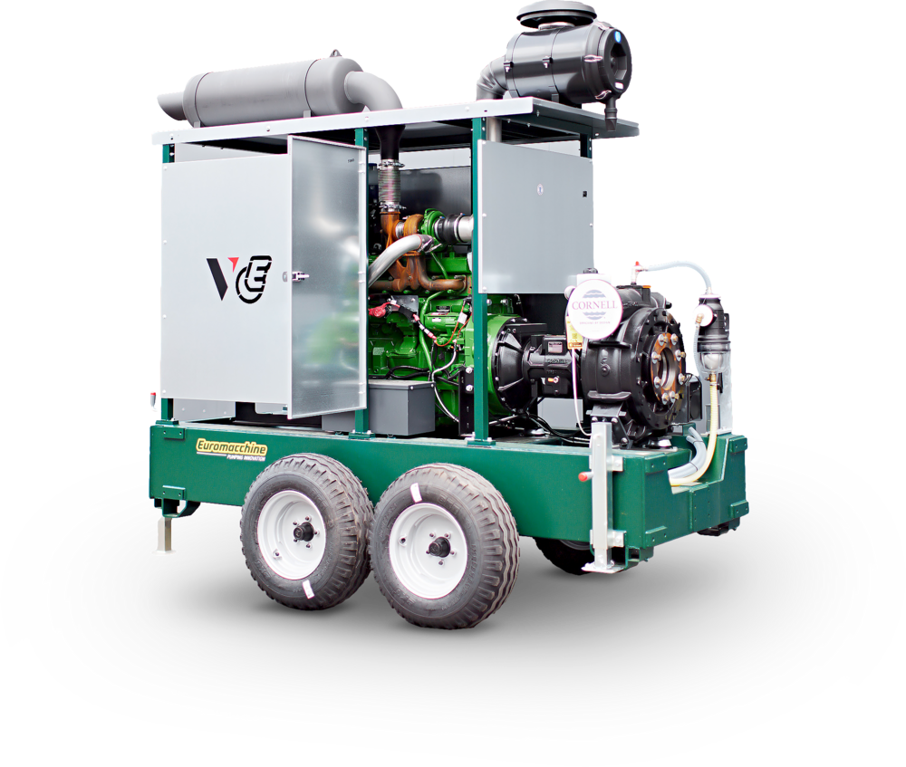 Двухосная насосная станция навозоудаления — модель Евромашина EMP05. 