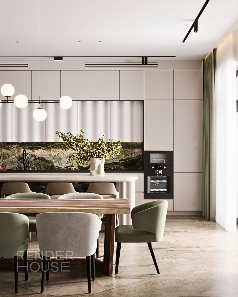 Фрагмент интерьера главной зоны, проект РУЗА ФЭМИЛИ