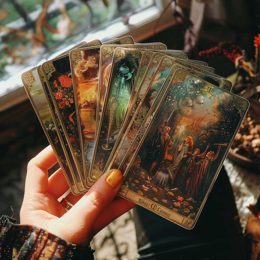 Карты Таро. Иллюстрация сгенерирована нейросетью