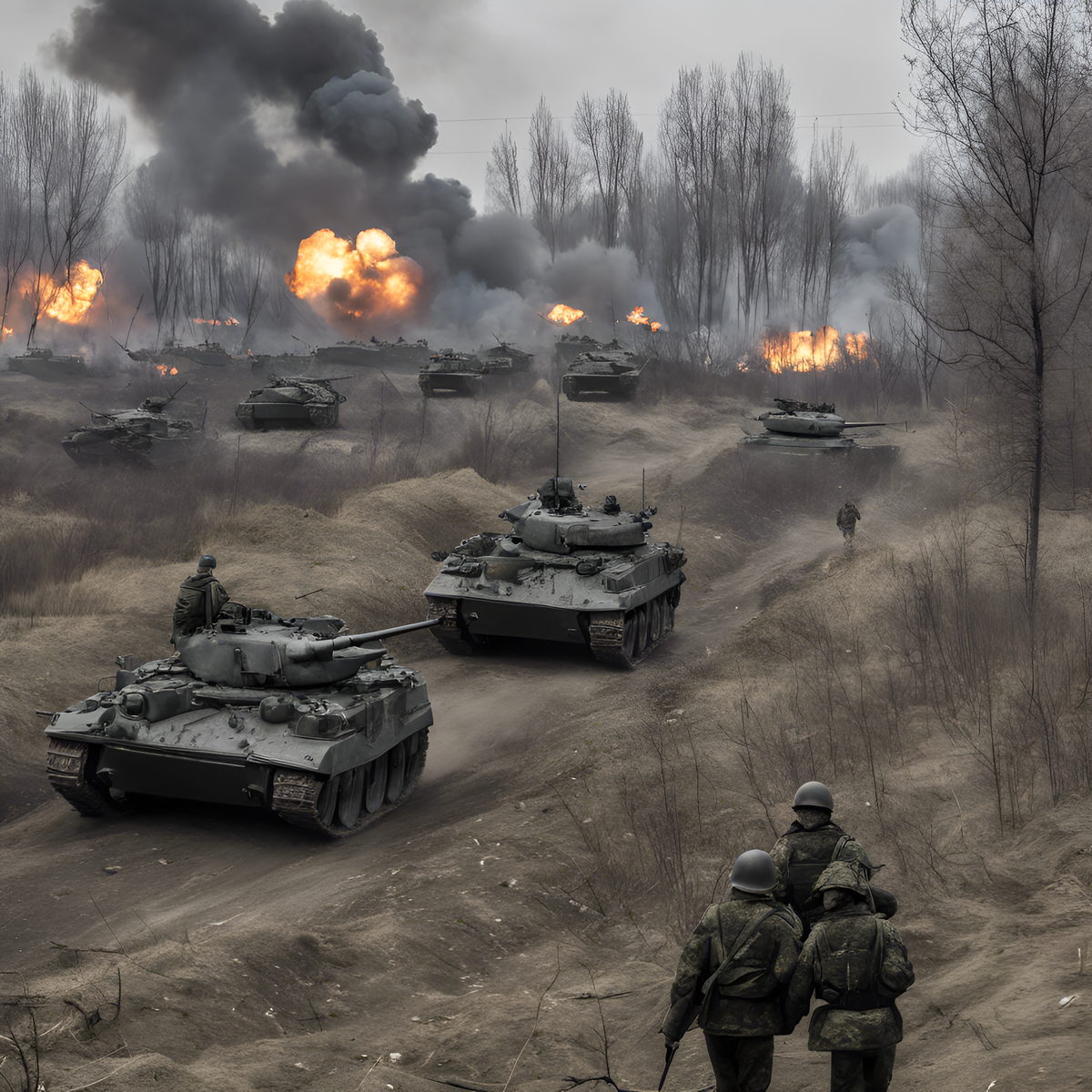 СВО глазами Искусственного Интеллекта: изображение сгенерировано при помощи Stable Diffusion.