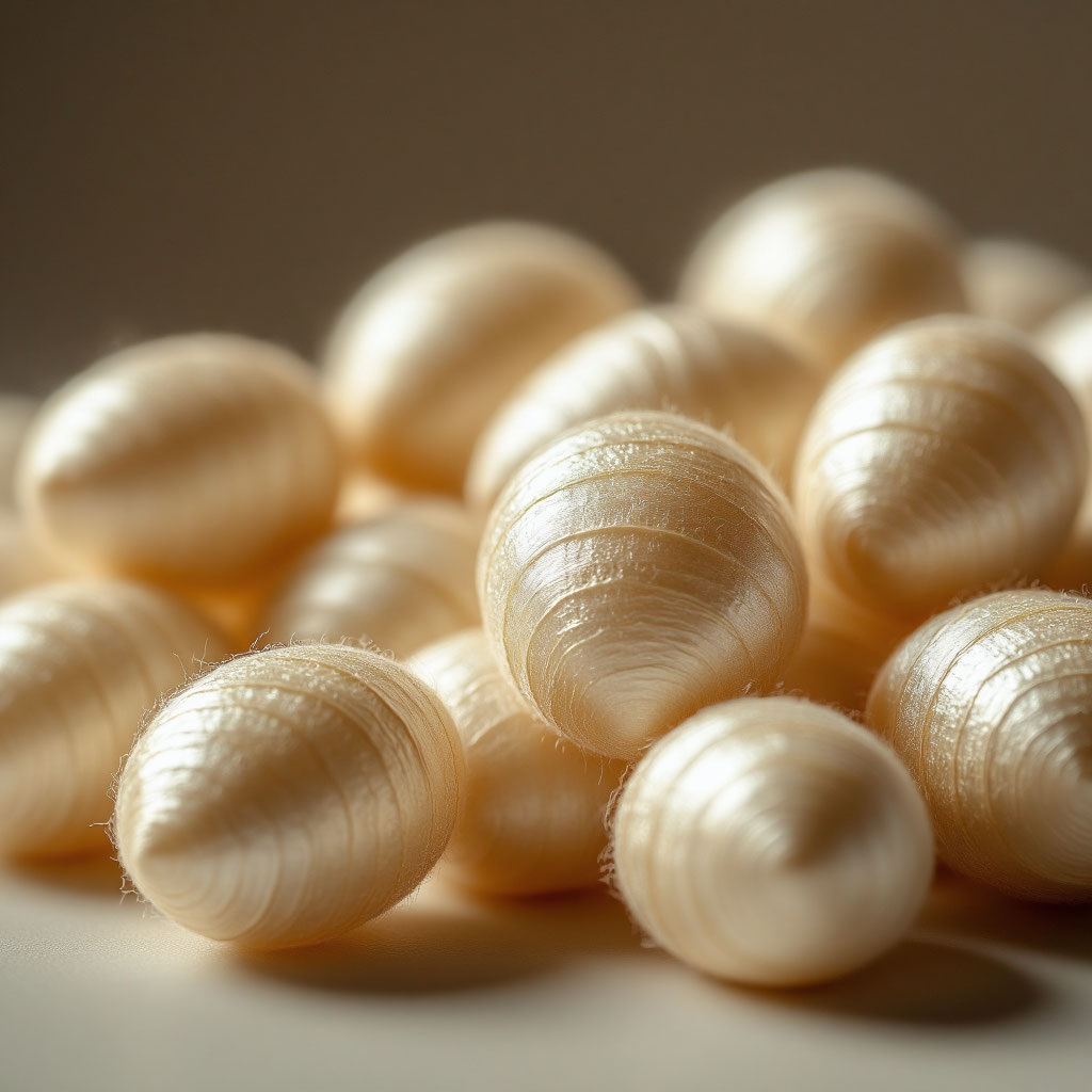 Шелк - это нити получаемые от коконов тутового шелкопряда