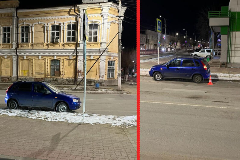    На месте ДТП (совмещены две фотографии с разных ракурсов; фото: отдел ГИБДД МО МВД России «Камышинский»)