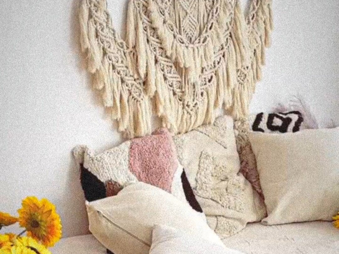 Моё панно в интерьере заказчицы