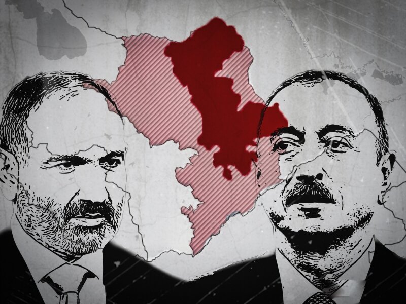 Никол Пашинян и Ильхам Алиев © REX