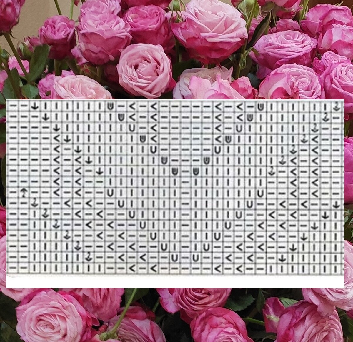 Схема вязания факутрного узора.