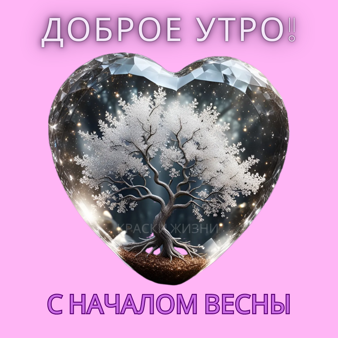 Красивые открытки "Доброе утро! С первым днем весны", "С началом весны ...
