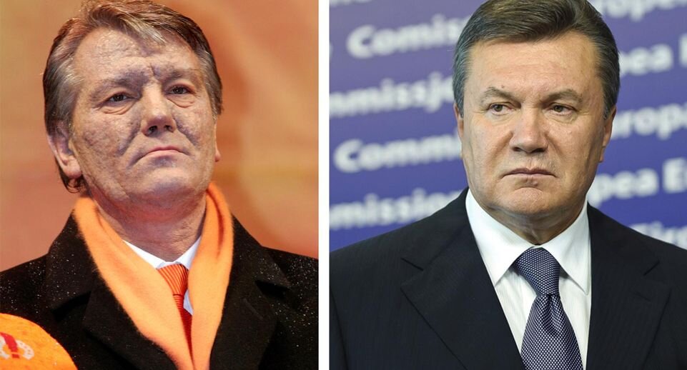    Третий президент Украины Виктор Ющенко, фото: Robert King; четвертый президент Украины Виктор Янукович. Фото: w80 / Global Look Press