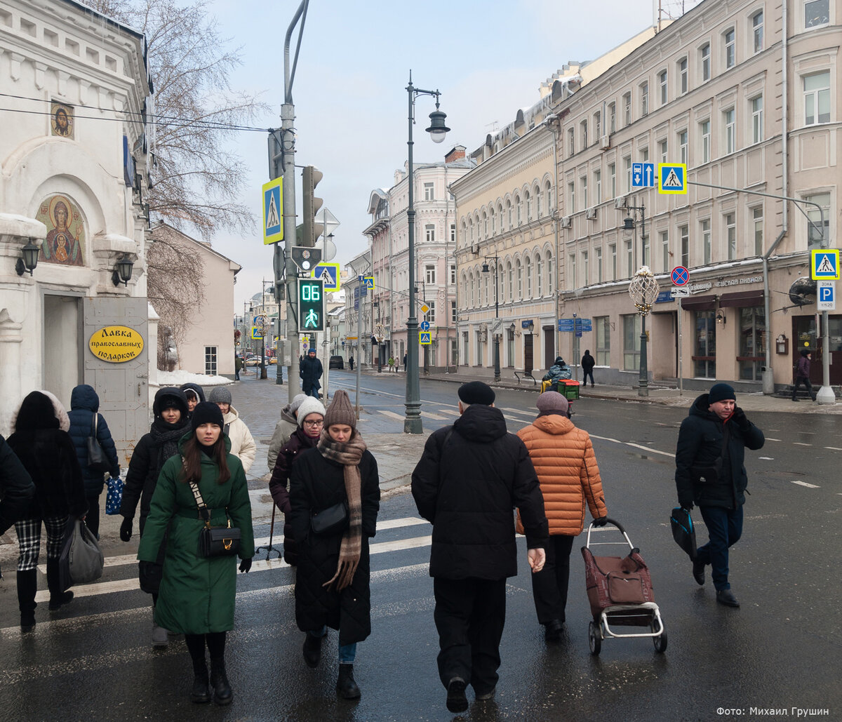 Улица Сретенка. 21 февраля 2024 года. Фото: Михаил Грушин