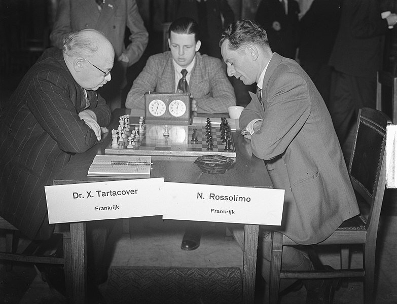   Россолимо и Тартаковер. Партия в шахматы.