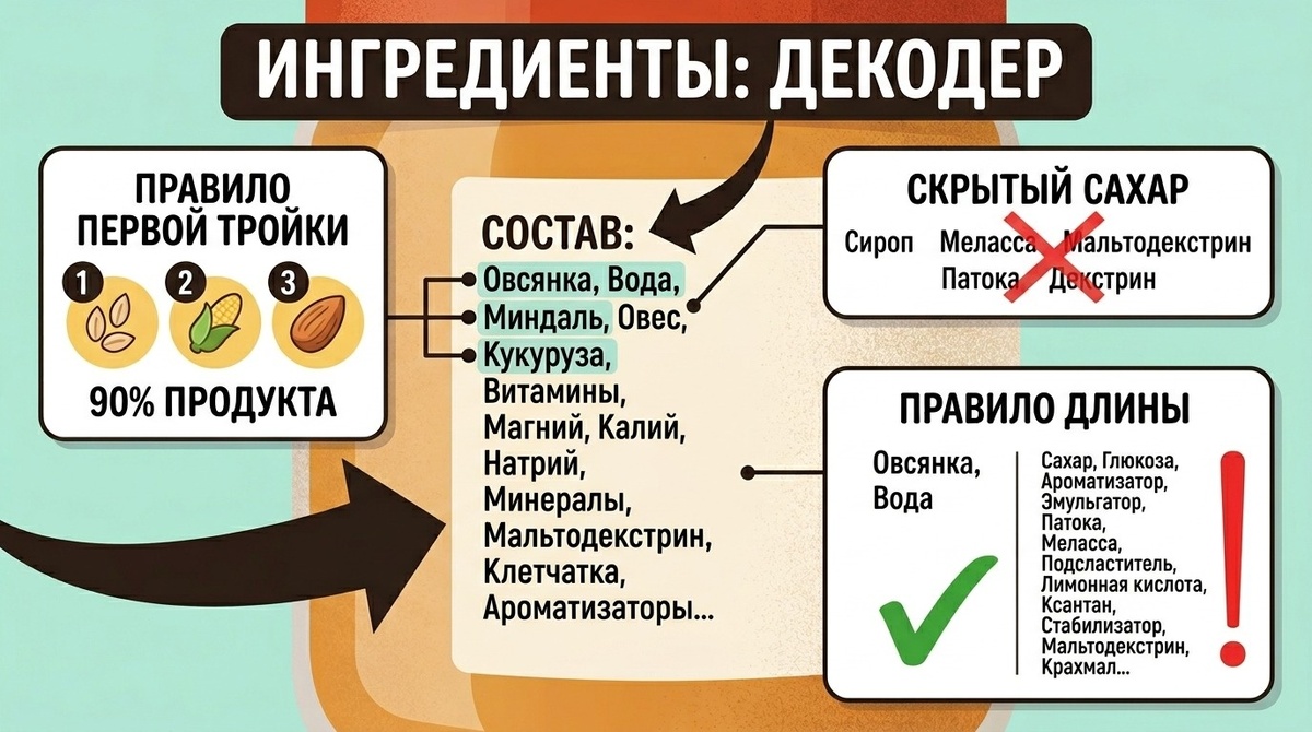 сироп глюкозы, сироп глюкозо-фруктозный, патока, мальтодекстрин, концентрат фруктового сока, декстроза, ячменный солод