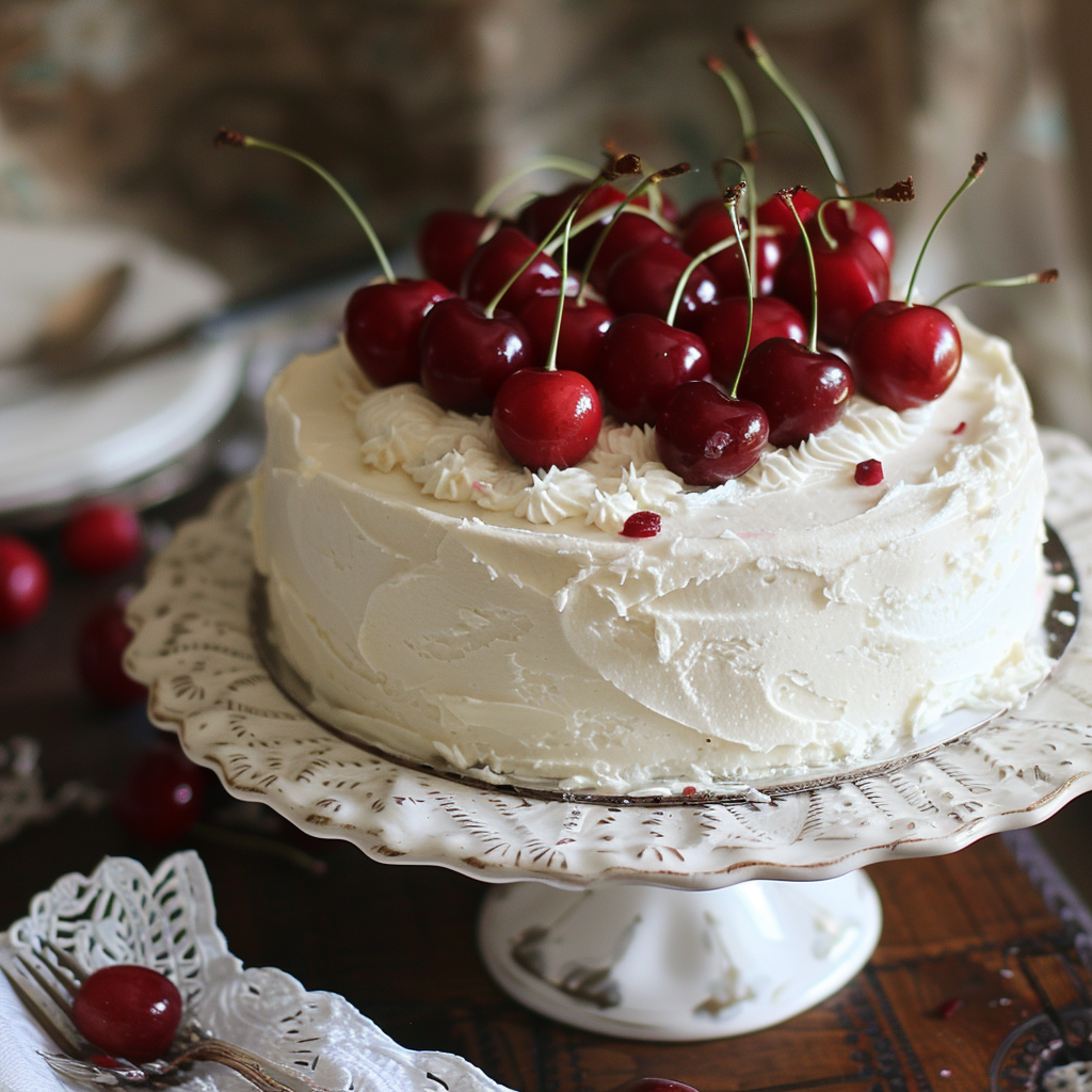 Вишневый медовый торт