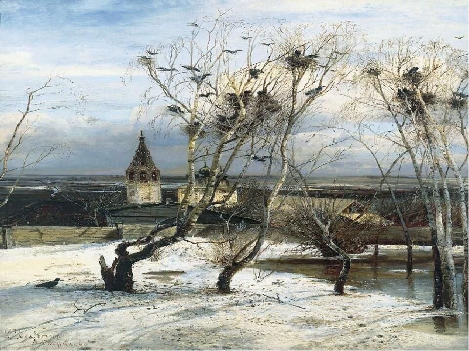 Алексей Кондратьевич Саврасов "Грачи прилетели" 1871 