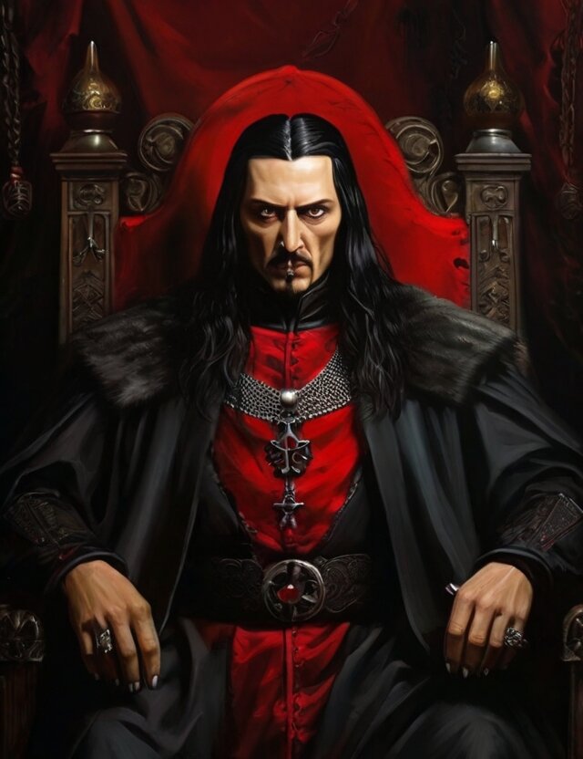 Граф Дракула. (Создано ИИ).